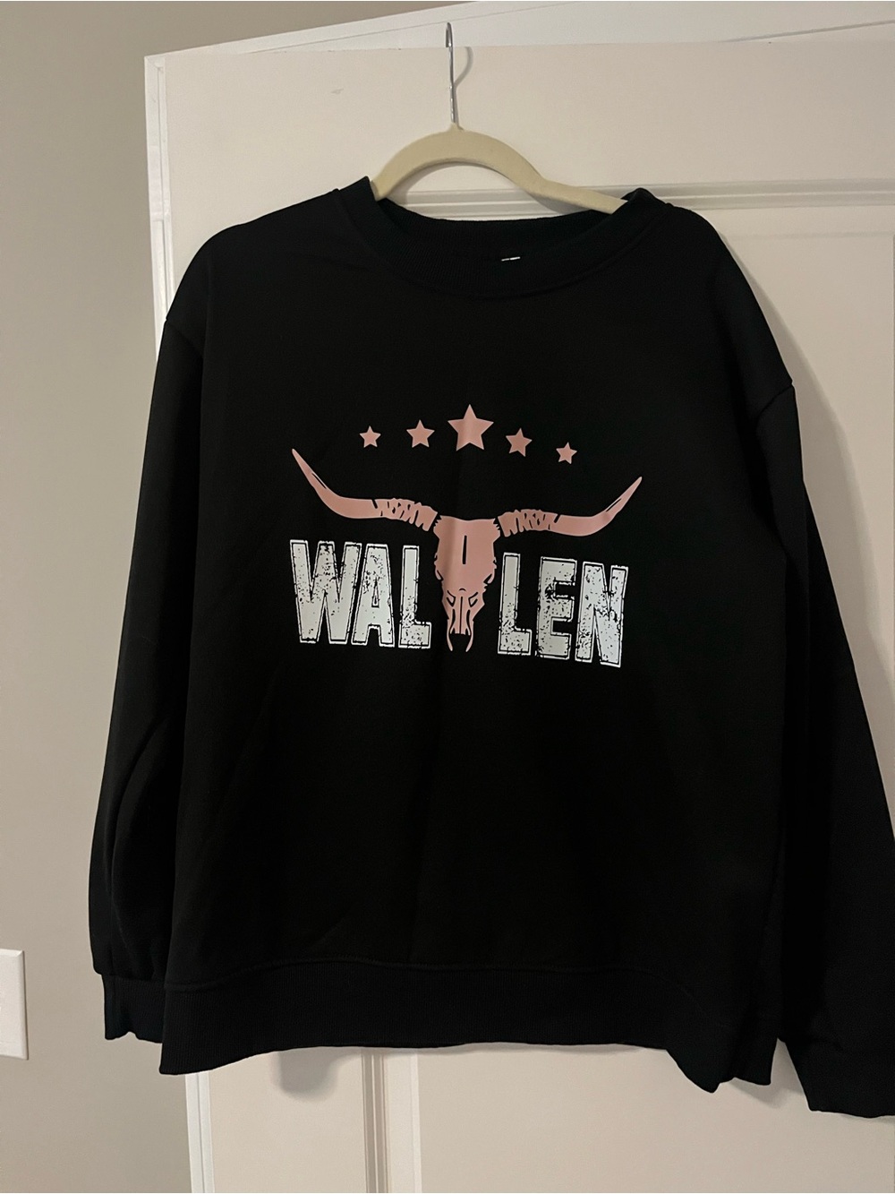 Men's Black Graphic Sweatshirt with Pink Accent